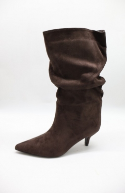Kozaki damskie na szpilce (36-41) 2513A BROWN