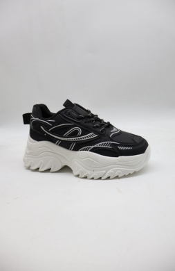 Buty sportowe damskie na koturnie (36-41) 6025 BLACK
