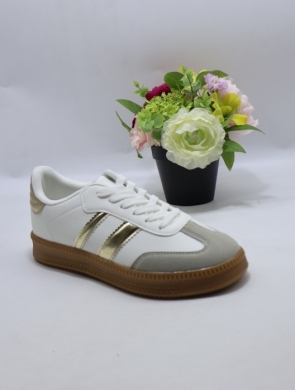 Buty sportowe damskie na płaskim (36-41) D50-316 WH/GOLD