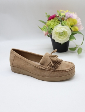 Mokasyny damskie na płaskim (36-41) 3102 KHAKI