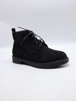 Botki damskie ocieplane na płaskim (36-41) 1001-1 BLACK