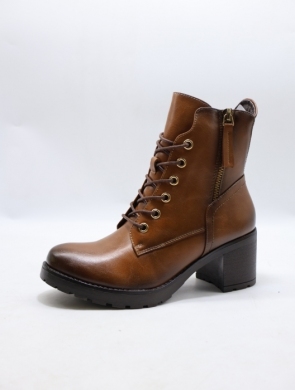Botki damskie ocieplane na obcasie (36-41) YCC-148 CAMEL