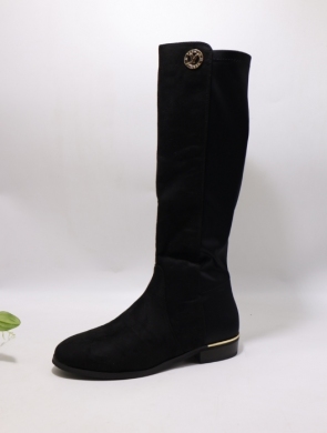 Kozaki damskie na płaskim (36-41) K76 BLACK