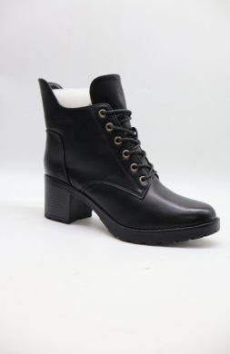 Botki damskie ocieplane na obcasie (36-41) BA-622 BLACK