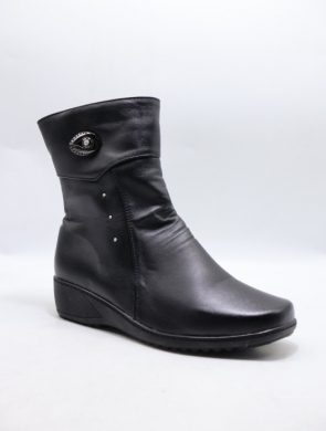 Botki damskie ocieplane na płaskim (39-43) B12T BLACK