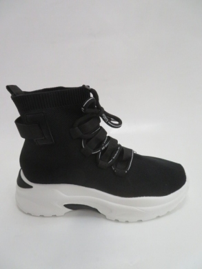 Sneakersy damskie wysokie (36-41) K107 BLACK