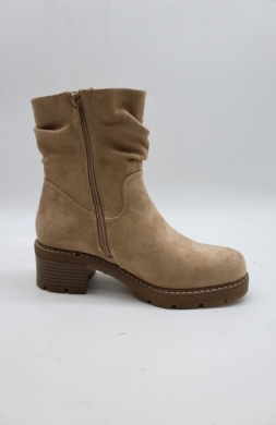 Botki damskie ocieplane na obcasie (36-41) A975 BEIGE
