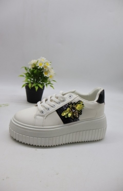 Buty sportowe damskie na płaskim (36-41) BO-160 WHITE