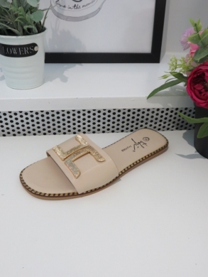 Klapki damskie na płaskim (36-41) MT520 BEIGE