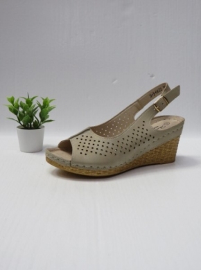 Sandały damskie na koturnie (36-40) 0622 BEIGE