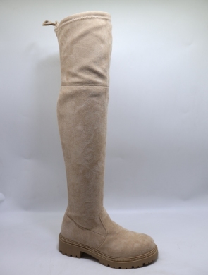 Kozaki damskie na płaskim (36-41) RXJ-209 BEIGE