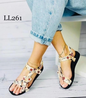Sandały damskie na płaskim (36-41) LL261 WHITE