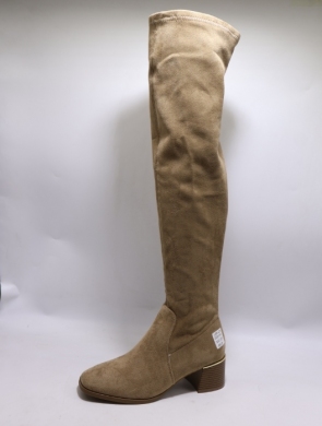 Kozaki damskie na obcasie (36-41) Q435 KHAKI