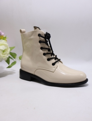 Botki damskie ocieplane na płaskim (36-41) SA3151-21 BEIGE