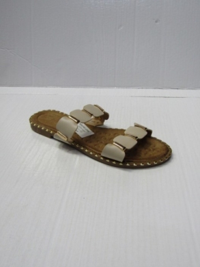 Klapki damskie na płaskim (36-41) DM99 BEIGE