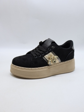 Buty sportowe damskie na płaskim (36-41) C3913 BLACK