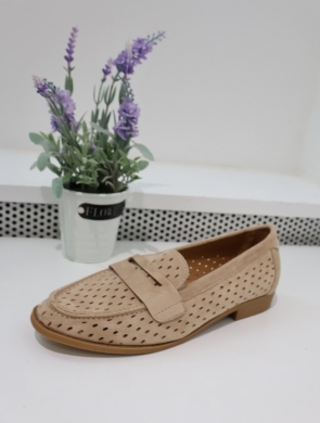 Mokasyny damskie na płaskim (36-41) FB553 BEIGE