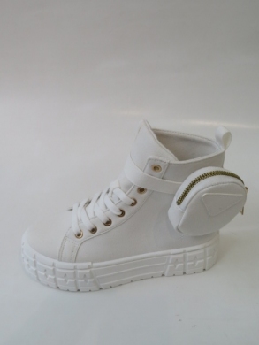 Sneakersy damskie wysokie (36-41) HR-30 WHITE