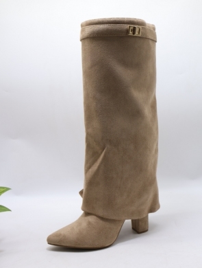Kozaki damskie ocieplane na obcasie (36-41) HQ379-1 KHAKI