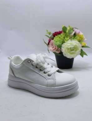 Buty sportowe damskie na płaskim (36-41) SJ2228-3 WH/SILVER