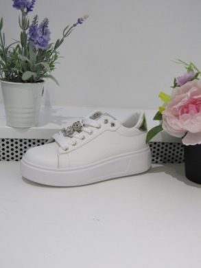 Buty sportowe damskie na płaskim (36-41) EV392-1 SILVER