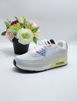 Buty sportowe damskie na płaskim (36-41) D801 WH/YELLOW