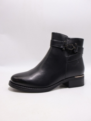 Botki damskie ocieplane na obcasie (36-41) 6672 BLACK