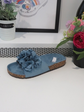 Klapki damskie na płaskim (36-41) TL8-110 BLUE