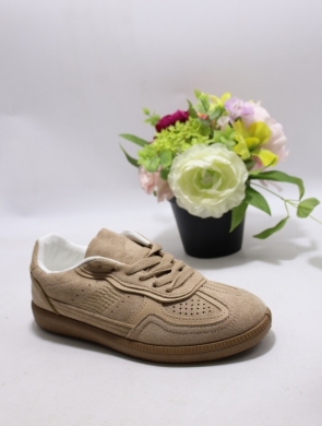 Buty sportowe damskie na płaskim (36-41) B-6616 KHAKI