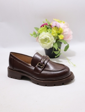 Mokasyny damskie na płaskim (36-41) J1101 BROWN