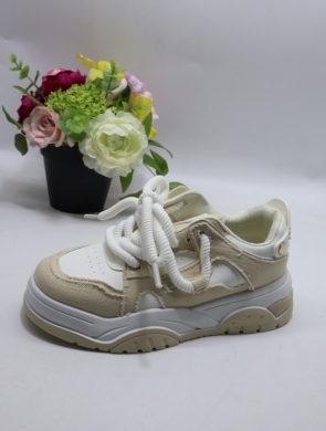 Buty sportowe damskie na płaskim (37-40) 9106 BEIGE