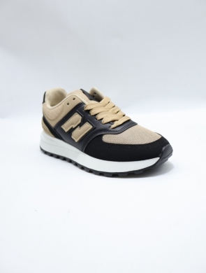 Buty sportowe damskie na płaskim (36-41) D251-11 BLACK/CAMEL