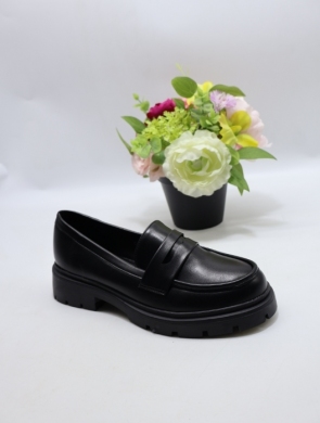 Mokasyny damskie na płaskim (36-41) 77-467 BLACK