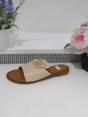 Klapki damskie na płaskim (36-41) M24 BEIGE
