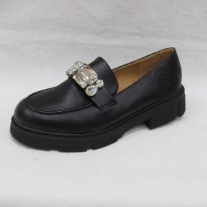 Mokasyny damskie na płaskim (36-41) 3676 BLACK