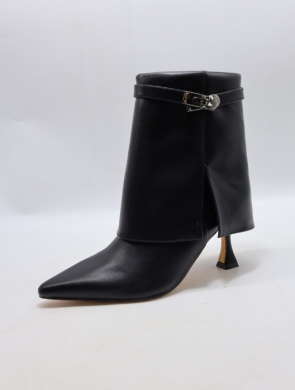 Kozaki damskie na szpilce (36-41) B8830Q-64 BLACK
