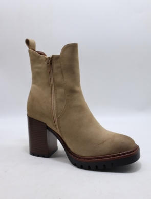 Botki damskie ocieplane na obcasie (36-41) M739 KHAKI