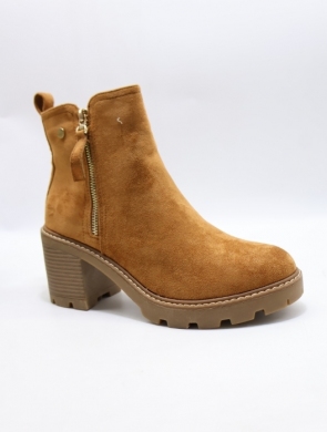 Botki damskie ocieplane na obcasie (36-41) AXHX-14 CAMEL