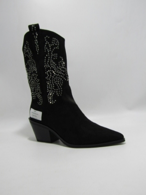 Kozaki damskie na obcasie (36-41) MS25015 BLACK