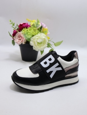 Buty sportowe damskie na płaskim (36-41) 28674 BL/WH