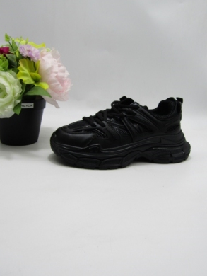 Buty sportowe damskie na płaskim (36-41) XHB-201 BLACK