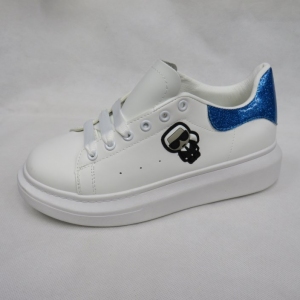 Buty sportowe damskie na płaskim (36-40) 6688-15 WHITE/BLUE