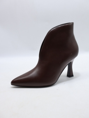 Botki damskie na szpilce (36-41) M113 BROWN