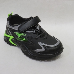 Buty sportowe chłopięce (32-37) ZC225 BLACK/GREEN