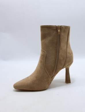 Botki damskie ocieplane na szpilce (36-41) 9179 CAMEL