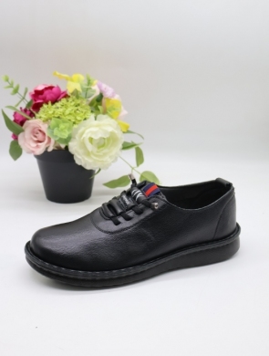 Półbuty damskie na płaskim (36-42) 25110-21 BLACK
