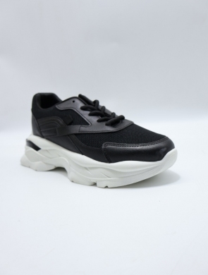 Buty sportowe damskie na płaskim (36-41) S219 BLACK