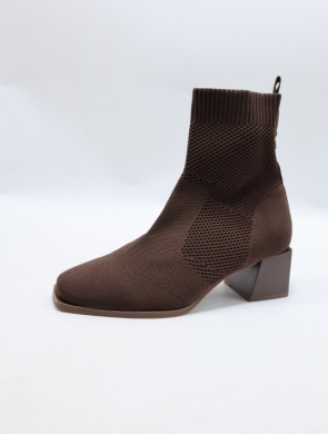 Botki damskie na obcasie (36-41) 9659A BLACK