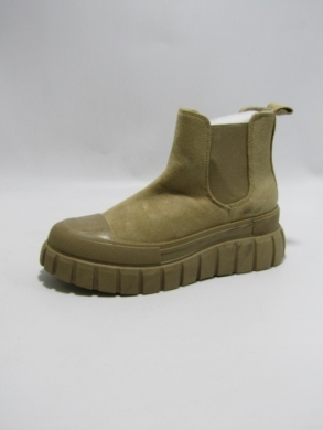 Botki damskie na płaskim (36-41) 19310 KHAKI