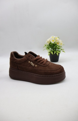 Buty sportowe damskie na płaskim (36-41) 26675 BROWN